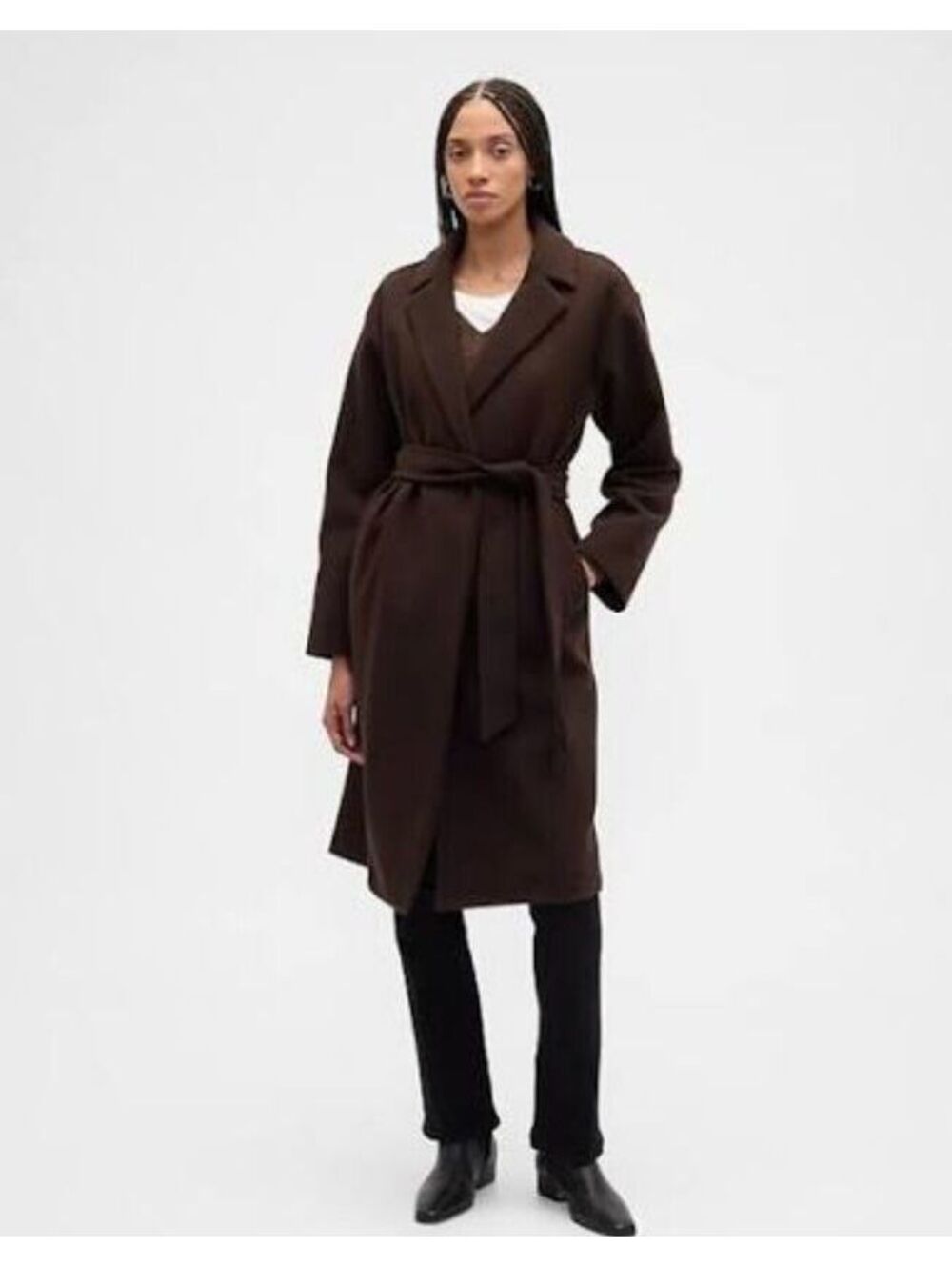 NWOT Gap Relaxed Wrap Coat Terra Brown